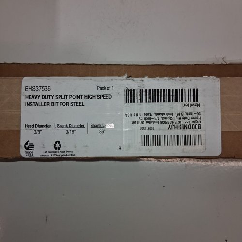 EAGLE TOOLS INSTALLER DRILL BIT EXTENSION - 36" - 1/4" - BLACK - (MODEL:ETHX25036) image 2