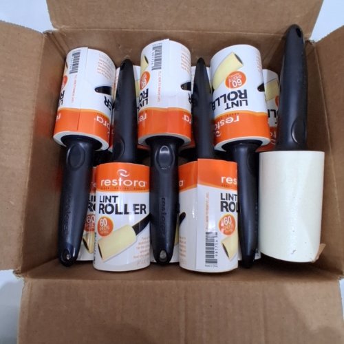 14PC LINT ROLLERS AND WHIT SOFT SPOT BRUSHES - WHITE/BLACK image 2