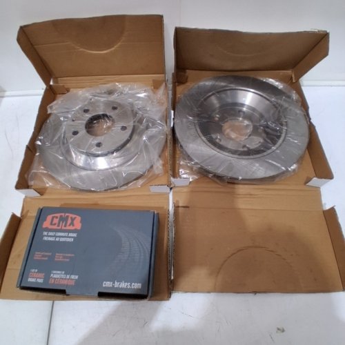 CMXBRAKES REAR DISC BRAKE ROTOR AND CERAMIC BRAKE PADS - COMPATIBLE WITH 2013-2022 MAZDA CX-5 (MODEL: 8-981008/CMX-D1846) image 2