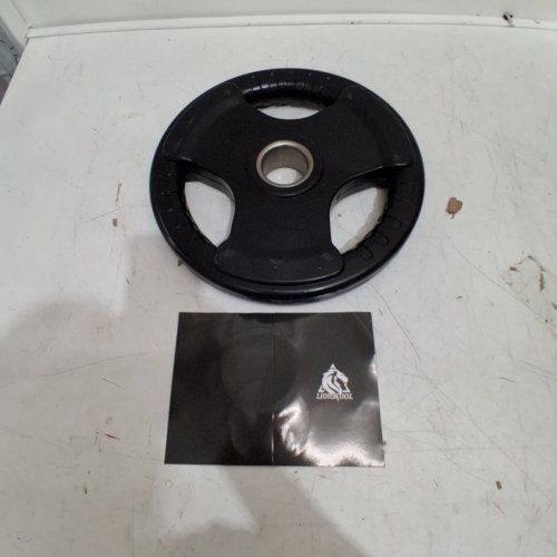 LIONSCOOL 2" RUBBER COATED OLYMPIC SOLID CAST IRON WEIGHT PLATES FOR BARBELL - 25LB - BLACK (MODEL: ZD-BAEF-9HF8) image 2