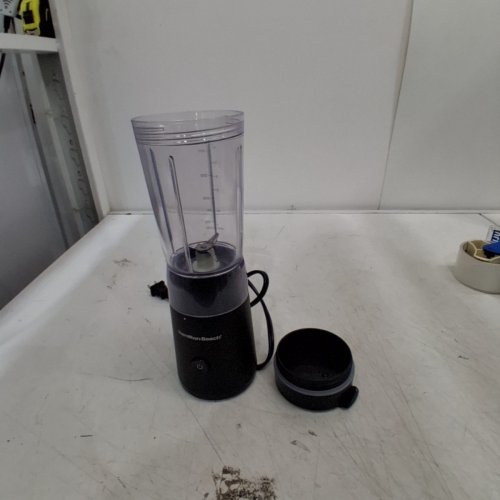 HAMILTON BEACH PERSONAL BLENDER WITH LEAK PROOF TRAVEL LID - 14OZ - BLACK (MODEL: 51190C) image 4