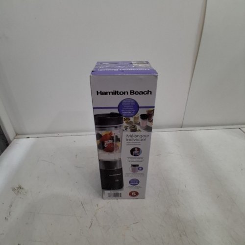 HAMILTON BEACH PERSONAL BLENDER WITH LEAK PROOF TRAVEL LID - 14OZ - BLACK (MODEL: 51190C) image 5