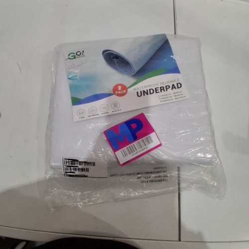 2PK GO GREEN WATERPROOF REUSABLE UNDERPADS - 34" X 52" - WHITE image 3