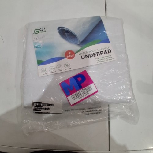 2PK GO GREEN WATERPROOF REUSABLE UNDERPADS - 34" X 52" - WHITE image 5