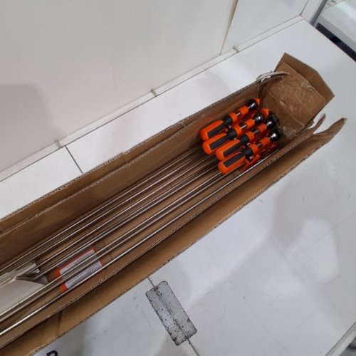 8PK BAR F-CLAMPS FOR WOODWORKING - 36" - 600LB LOAD LIMIT - ORANGE/SILVER (MODEL: 36IN) image 4