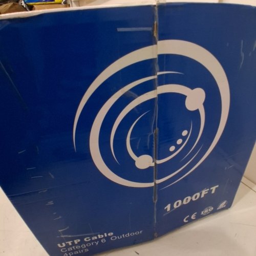 VIVO 1000FT BULK CAT 6 CCA ETHERNET CABLE 23 AWG W/ PULL BOX - BLACK (MODEL:CABLE-V007) image 3