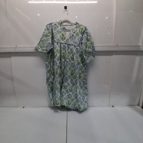 WOMEN'S CHICS SOUL FLORAL DRESS - 1X - WHITE/GREEN/PURPLE image 2