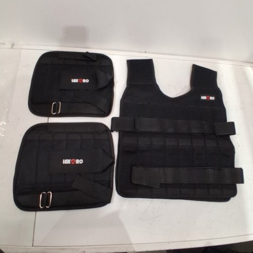 3PC LEKARO ADJUSTABLE WEIGHTED VEST AND ANKLE WORKOUT TRAINING SET - BLACK (MODEL: FZBJ-5 FZ-4685) image 2
