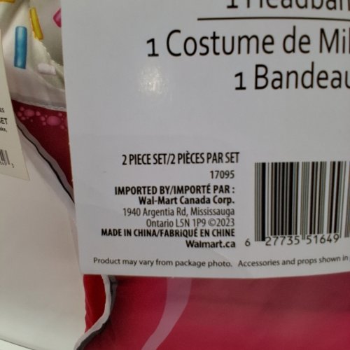 2PC STRAWBERRY MILKSHAKE COSTUME - ONE SIZE - PINK (STYLE: 17095) image 2