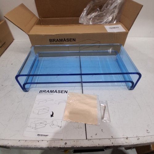 BRAMASEN ERGO COLLECT 2-TIER MONITOR RISER - 20" X 9"X4.7" - BLUE image 2