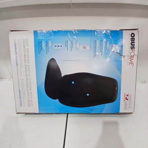 OBUSFORME DEEP KNEADING SHIATSU BACK MASSAGER WITH HEAT & 3 MASSAGE ZONES - BLACK (MODEL:SM-SMC-05C) image 8