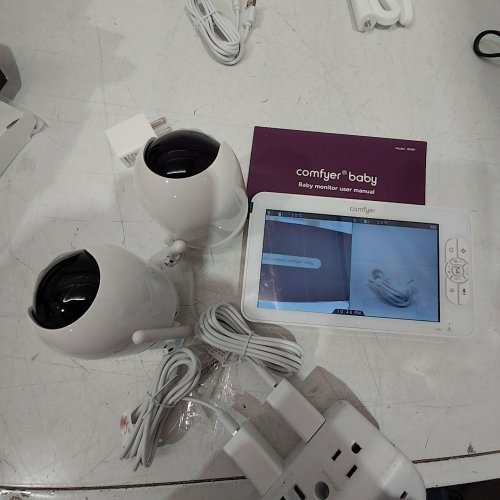 3PC COMFYER 2-WAY SPLIT-SCREEN BABY MONITOR - 7" SCREEN - WHITE (MODEL: BM01) image 2