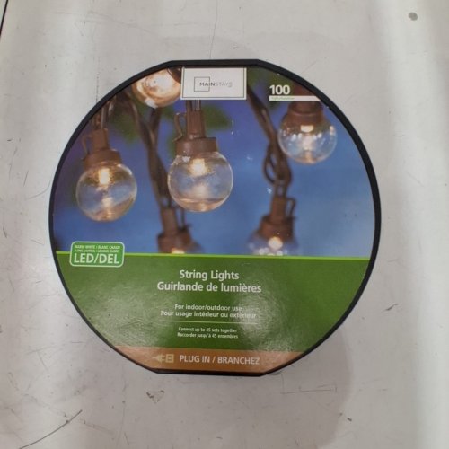 MAINSTAYS LED STRING LIGHTS - 100 LIGHTS, 120 V - 32.5FT - WARM WHITE (ITEM: 83-248) image 5