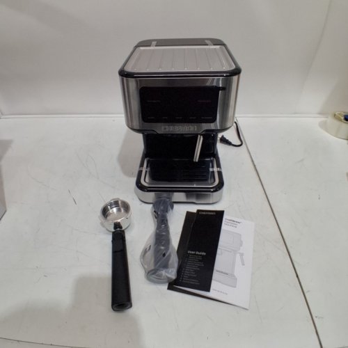 CHEFMAN CRAFTBREW 15-BAR PUMP DIGITAL ESPRESSO MAKER WITH STEAM WAND FOR LATTE & CAPPUCCINO - 1.5L - BLACK / SILVER (MODEL: RJ54-SS-15-D-AM) image 3