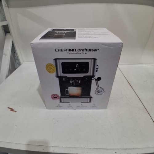 CHEFMAN CRAFTBREW 15-BAR PUMP DIGITAL ESPRESSO MAKER WITH STEAM WAND FOR LATTE & CAPPUCCINO - 1.5L - BLACK / SILVER (MODEL: RJ54-SS-15-D-AM) image 4