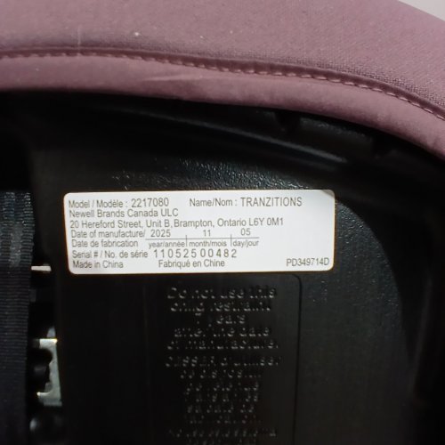 GRACO TRANZITIONS 3-IN-1 LIGHTWEIGHT ADJUSTABLE HEIGHT HARNESS BOOSTER CAR SEAT WITH CUP HOLDERS - 100LB MAX WEIGHT - ELOISE PURPLE (MODEL: 2217080) image 2