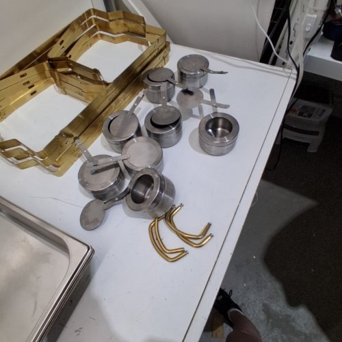 4PK KSCOCINA CHAFING DISH BUFFET SET - 9.5 QT - STAINLESS STEEL AND GOLD image 3