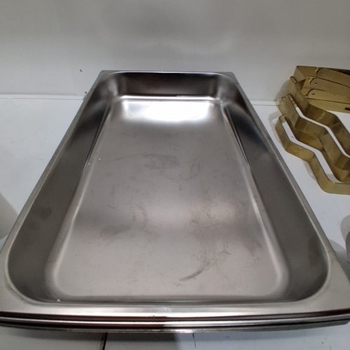 4PK KSCOCINA CHAFING DISH BUFFET SET - 9.5 QT - STAINLESS STEEL AND GOLD image 4