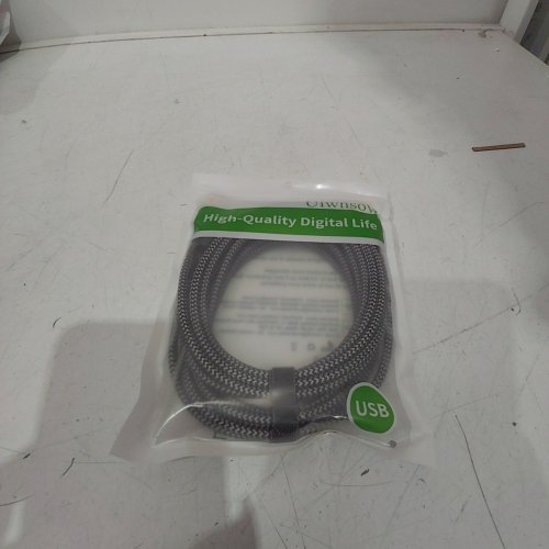 2PK UIWHSOW HIGH SPEED BRAIDED USB A MALE TO FEMALE CABLES - 6.6FT - GREY / BLACK image 4