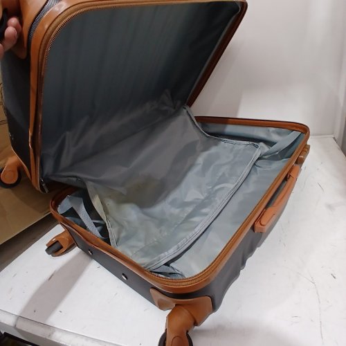 LONG VACATION CARRY ON LUGGAGE - 20" - BLACK/BROWN image 6