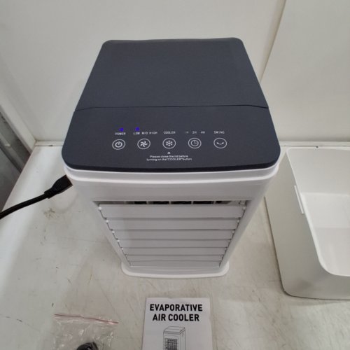 3-IN-1 PORTABLE 60° OSCILLATING AIR CONDITIONER/COOLER WITH REMOTE - 3 SPEEDS - 5.5L - WHITE (MODEL: BW-102YF) image 2
