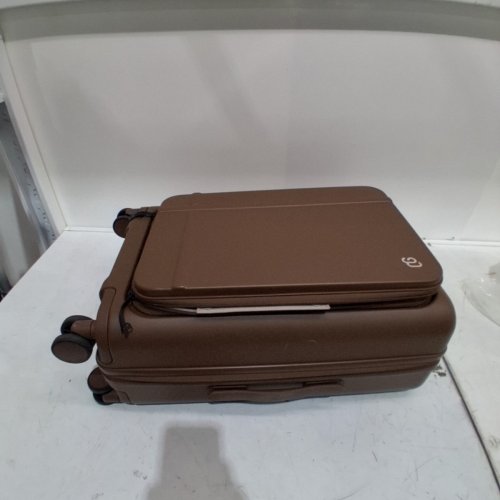 NINETYGO JOURNEY 2.0 HARDSHELL CARRY-ON LUGGAGE - 20" SUITCASE WITH FRONT COMPARTMENT & TSA LOCK - COFFEE BROWN (MODEL: CASR-CFE220-BW13) image 2