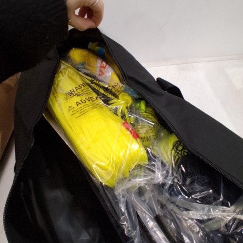 VEVOR OUTDOOR PORTABLE VOLLEYBALL NET SYSTEM, ADJUSTABLE HEIGHT STEEL POLES WITH PVC VOLLEYBALL, PUMP, CARRYING BAG - 32FT X 8FT - YELLOW/BLACK (MODEL:JH-201) image 3