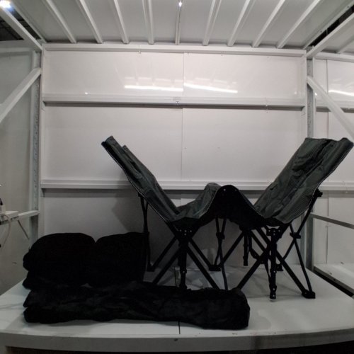 LARGE CAMPING COT WITH PADDED MATTRESS - 79" X 32" - BLACK (MODEL: A043-002-001) image 2