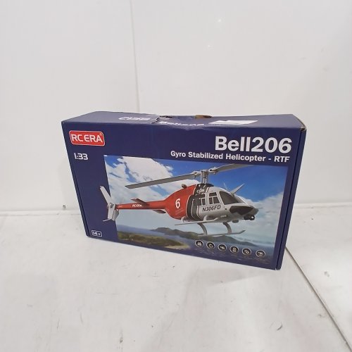 RC ERA GYRO STABILIZED REMOTE CONTROL RC HELICOPTER - 1:33 SCALE- RED / WHITE (MODEL: BELL206) image 2