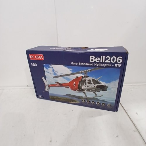 RC ERA GYRO STABILIZED REMOTE CONTROL RC HELICOPTER - 1:33 SCALE- RED / WHITE (MODEL: BELL206) image 3