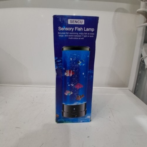 SENCU SENSORY FISH LAMP, 4 FISH INCLUDED - 11.35" H - BLACK image 4