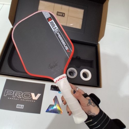 JOOLA PRO PERSEUS V PICKLEBALL PADDLE - 16MM - BLACK/RED/WHITE image 3