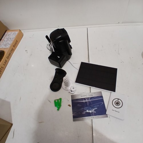 TRIPLE LENS SOLAR POWERED WIRELESS SECURITY CAMERA WITH WI-FI APP CONTROLS - BLACK (MODEL: QW9) image 4