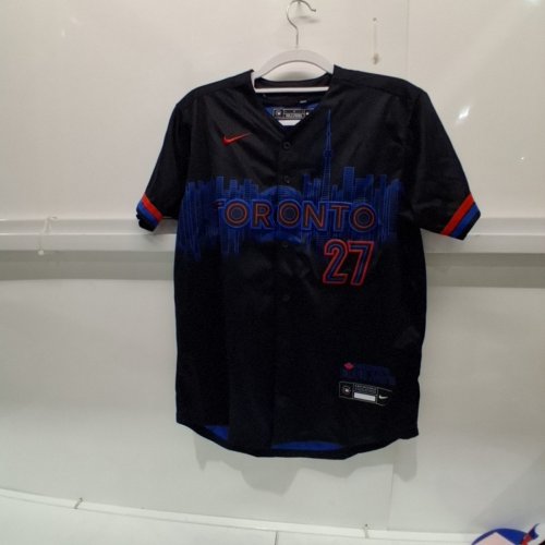 YOUTHS TORONTO BLUE JAYS NIKE GUERRERO #27 CITY CONNECT LIMITED JERSEY - LARGE - BLUE/BLACK/RED image 2