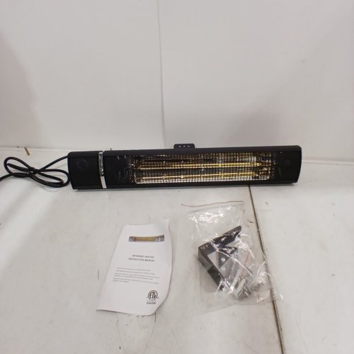 TMWINGS WALL-MOUNTED ELECTRIC INFRARED INDOOR/OUTDOOR HEATER WITH REMOTE - 26.5" X 7" X 5.9" - 500W/1000W/1500W - BLACK - (MODEL: JHGI-1500R) image 3