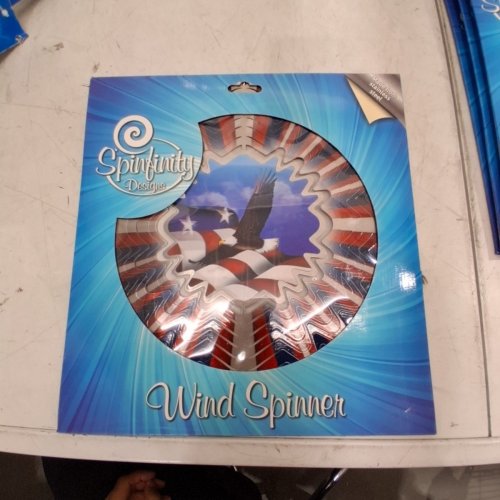 SPINFINITY STAINLESS STEEL LENTICULAR WIND SPINNER - 12" - PATRIOTIC image 2