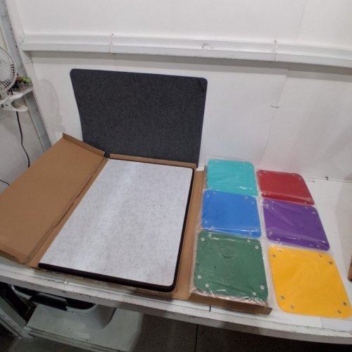 JIGSAW FOLDABLE PUZZLE BOARD WITH 6 SORTING TRAYS - GREY/ MULTICOLOR (MODEL: WGPTB082-LGRA) image 3