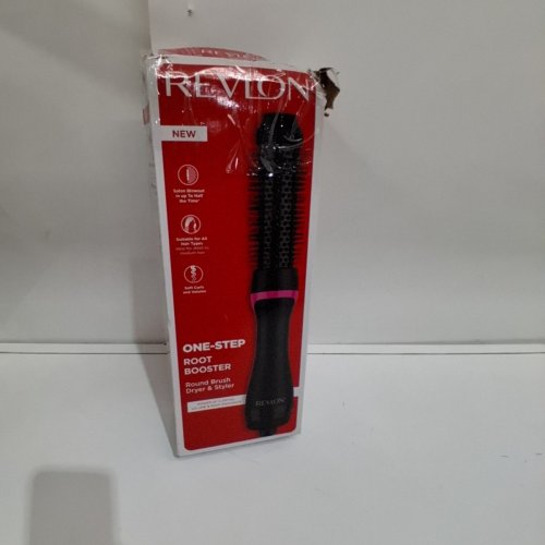REVLON ONE-STEP ROOT-BOOSTER ROUND DRYER & STYLER BRUSH - 1.5" - BLACK/PINK (MODEL: RVDR5292F) image 5