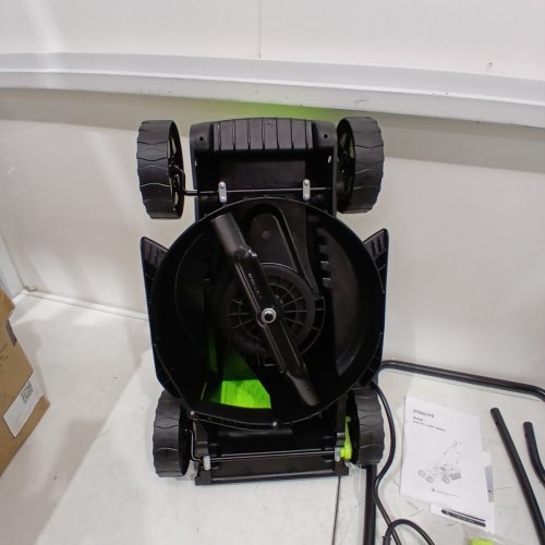 STEELITE CORDED ELECTRIC LAWN MOWER WITH 5-POSITION HEIGHT ADJUSTMENT-14"- 1300W WITH 30L GRASS COLLECTION BAG-GREEN/BLACK-(MODEL:DG596) image 5