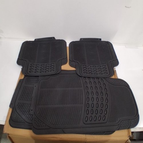 4PC BDK HEAVY DUTY UNIVERSAL ALL WEATHER FLOOR MATS - BLACK (MODEL: OF-554-BK) image 2