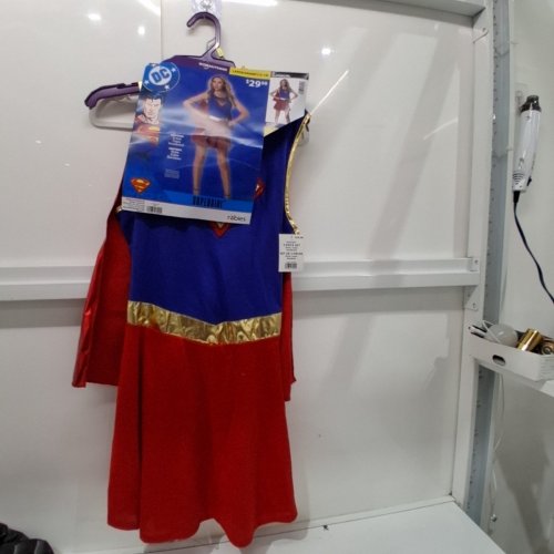 3PC WOMEN'S RUBIES SUPERGIRL COSTUME - LARGE (12-14) - RED, BLUE, GOLD image 3