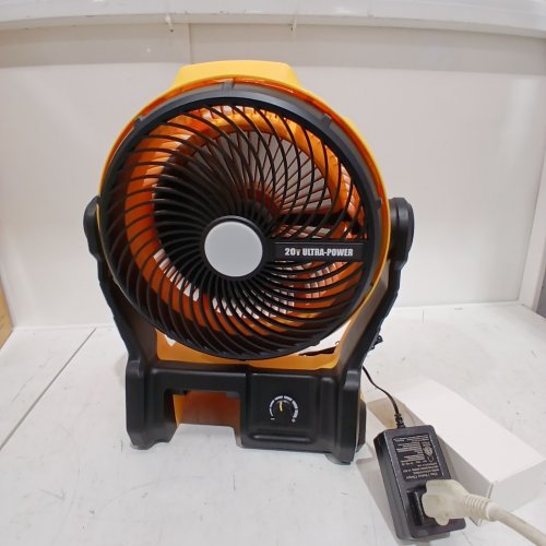 CORDLESS JOBSITE FAN - 11.5"; 20 V; 800 CFM; 12.3 MPH; 70 LM - YELLOW / BLACK (MODEL: DDTI-F12-001) image 2