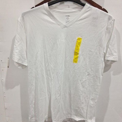 WOMEN'S GEORGE STRETCH V-NECK T-SHIRT CORE - LARGE - WHITE image 2