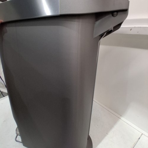 SIMPLEHUMAN SLIM PLASTIC STEP TRASH CAN WITH LINER RIM - 40L - GREY (MODEL: CW1391) image 5