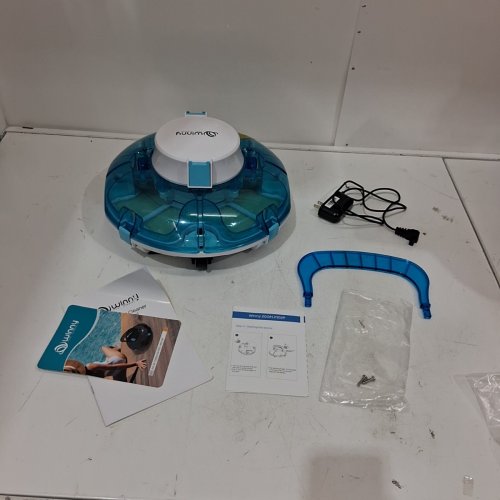 WINNY POOL CLEANER CORDLESS ROBOT VACUUM CLEANER - 645 SQ. FT. - LIGHT BLUE/CLEAR (MODEL: HJ1102P) image 2