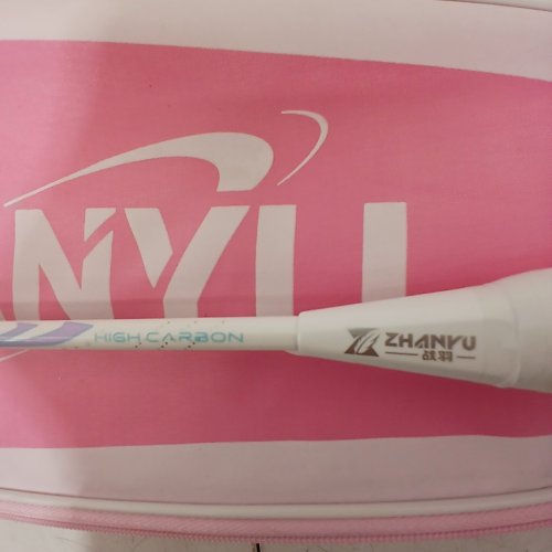 ZHANYU BADMINTON RACKET & BAG - 25" (WHITE / PINK) image 2