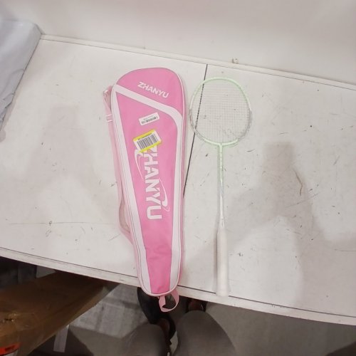 ZHANYU BADMINTON RACKET & BAG - 25" (WHITE / PINK) image 3