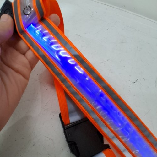 ADULT UNISEX LED REFLECTIVE RUNNING GEAR HIGH VISIBILITY REFLECTIVE BELT - ONE SIZE - ORANGE image 2