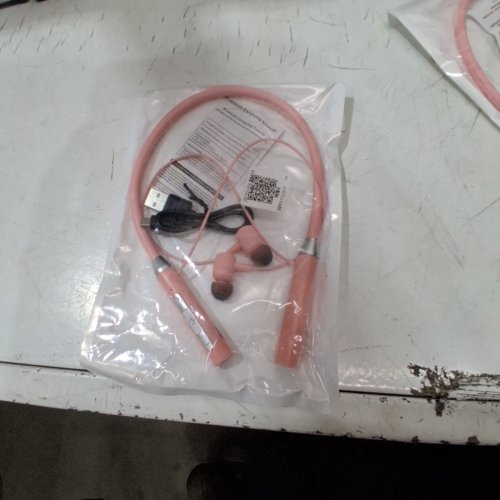 BLUETOOTH NECKBAND EARPHONES - PINK image 4