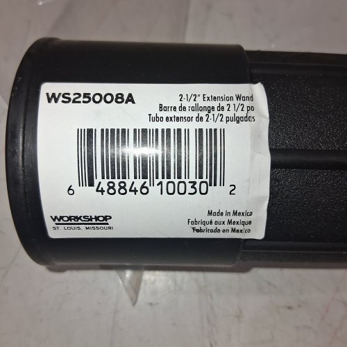 WORKSHOP WET/DRY VACS - EXTENSION WAND FOR WET/DRY SHOP VACUUM - 2-1/2" - BLACK (MODEL: WS25008A) image 2